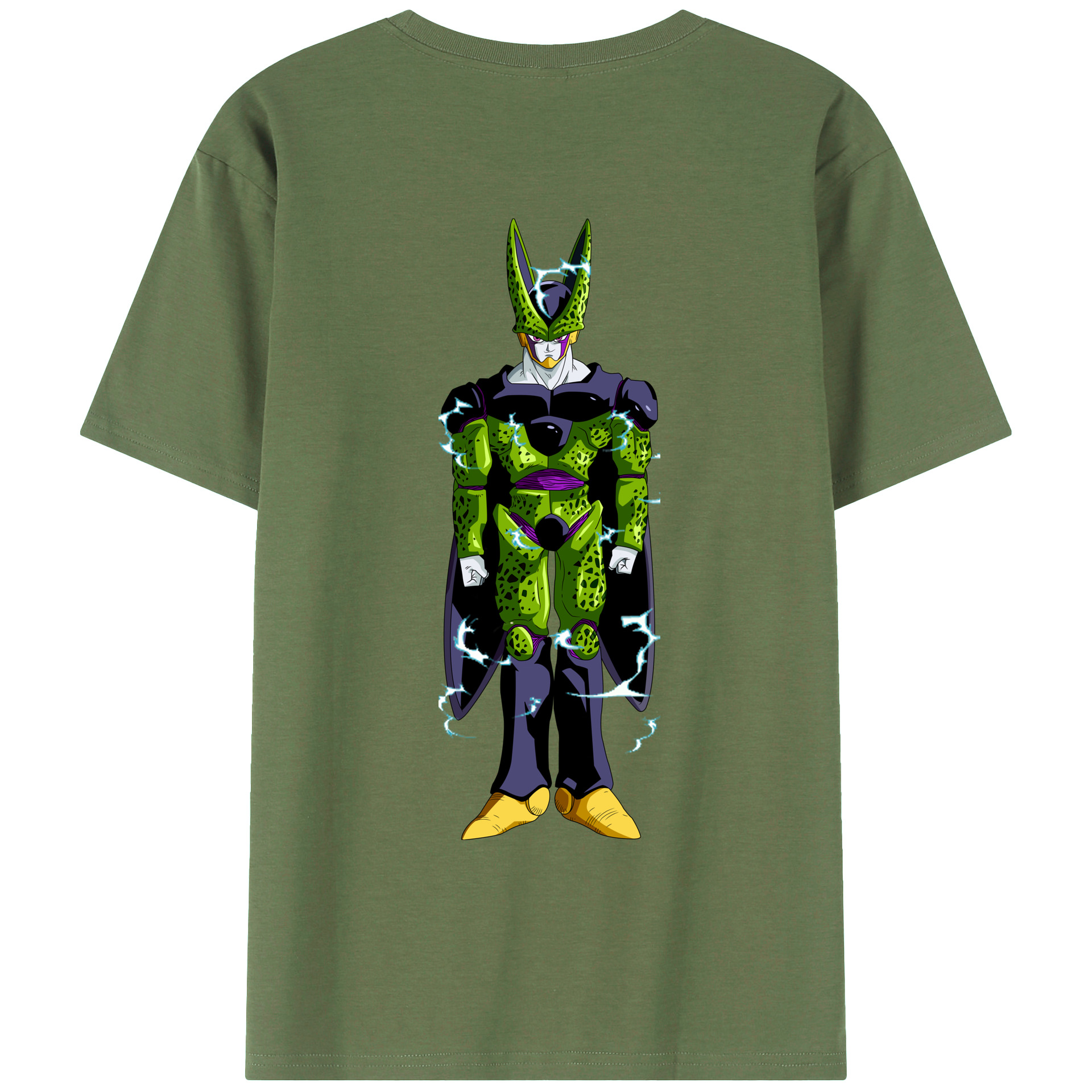 （画像用） ドラゴンボール セル DRAGON BALL Cell 綿100％ メンズ半袖Tシャツ（バックプリント） 通気性